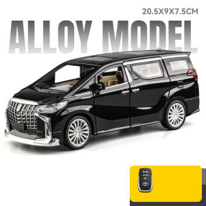 1:24 Key Control Version Toyota Alphard MPV Alloy Car Model Diecasts Metal Vehicles Car Model Sound and Light Childrens Toy Gift