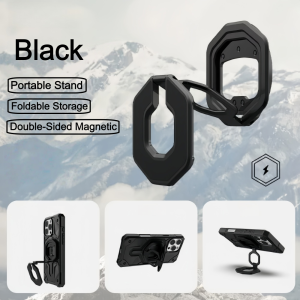Multi-functional Strong Magnetic Double-sided Magnet Stand for Magsafe Metal Finger Grip Holder Bracket Portable Folding Ring