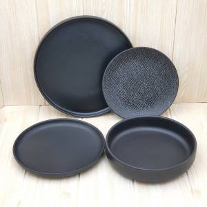 4 ขนาด จาน เซรามิค ด้วยขอบ 10.3 นิ้ว และ 8.0 นิ้ว หรือจานทรงลึก 8.1x1.8 นิ้ว