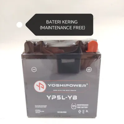 KRISS 100 (STARTER) / KRISS 110 (STARTER) BATTERY YP5L-YB MAINTENANCE FREE BATERI MOTORSIKAL BATTERY BATERI YP5L-YB BATTERY