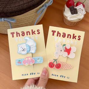 2 ชิ้นการ์ตูนน่ารักสัตว์เลี้ยงผมคลิปน่ารัก Hairband คลิปขอบคลิปผมคลิปเด็กหักผมคลิป Headpiece