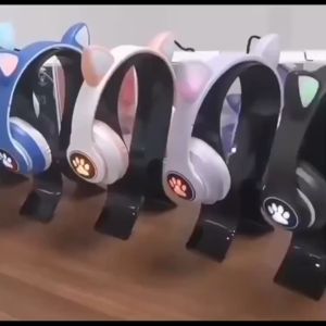 P47M Headphone Headset Bluetooth Gaming Cat Ears Wireless Bluetooth RGB Led Light Super Bass Stereo Bando Headset Gaming Wireless Headphones Bluetooth Earphone HiFi Stereo