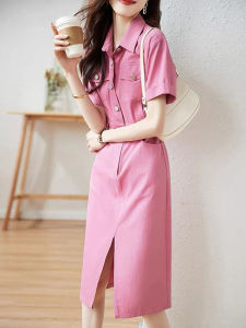 Stylish French Style Elegant Spring Shirt Dress