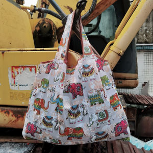 Cartoon Student Large Capacity Eco-friendly Bag Shopping Bag Foldable Portable Lightweight Vegetable Buying Storage Bag
