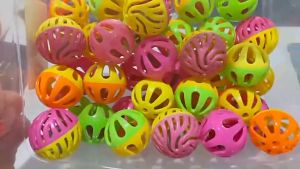 10/20/50Pcs Hollow Bell Ball Cat Teaser Toy Bird Chew Toys for Parakeet Parrots Cockatiel Lovebirds