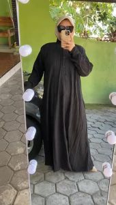 PALAl GAMIS PESTA LADY CRUSH JUMBO / BUSUI KANCING AKTIF 4L FIT LD 130 ELEGAN MODEL Pengajian OOTD