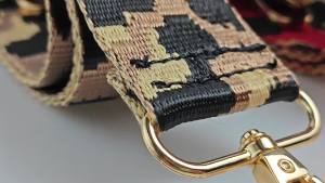 Dây Đeo Túi Xách Vai/chéo Bằng Nylon Họa Tiết Da Báo Dệt Jacquard Rộng 1.50 Inch Có Thể Điều Chỉnh