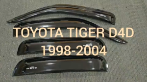 กันสาด คิ้วกันสาด คิ้วประตู คิ้ว ดำทึบ รุ่น 4ประตู โตโยต้า ไทเกอร์ TOYOTA TIGER D4D 1998 - 2004 ใส่ร่วมกันได้
