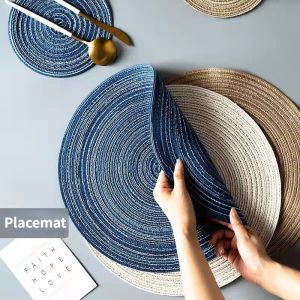 Placemat Woven Coaster Insulating Mat Ins Nordic Kettle Mat Household Anti-scald Dish Mats Western Table Mats