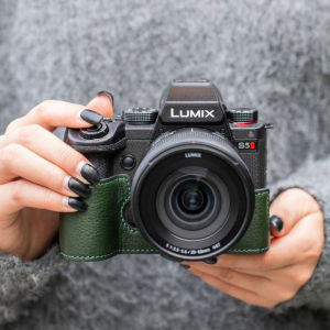 SHELV | Leather Camera Handle & Base Protector Decorative Shoulder Strap Compatible with Panasonic S9 S5L10 S5M2X L10
