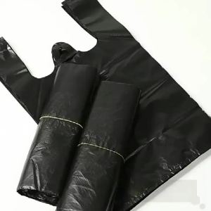 100 Chiếc Màu Đen Dùng Một Lần Túi Vest Nhựa Cho Nhà Bếp Phòng Khách Vệ Sinh Rác Lưu Trữ Mang Đi Bao Bì Có Thể Gập Lại Túi Đựng Rác