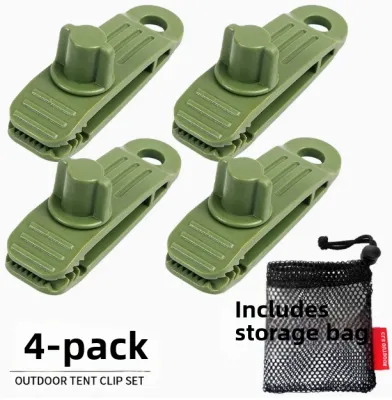 Upgraded Wind-Resistant Outdoor Tent Pegs and Shark Clip