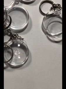 Gantungan Kunci Akrilik Insert Foto Bulat | Ganci Akrilik Insert Paper Photo Keychain Akrilik Bening