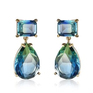 Hợp Thời Trang Màu Nâu Pha Lê Cubic Zirconia Thả Bông Tai Nữ Đồng Mặt Dây Chuyền Tòn Ten Trang Sức Cho Tiệc Sinh Nhật Sử Dụng Hàng Ngày