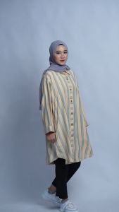 Hannah Kemeja Katun AISYAH 5L SALUR Jumbo Size (N16) Katun