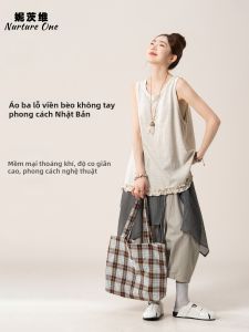 Nurture One | Áo Thun Không Tay Kiểu Nghệ Thuật Có Nếp Gợn