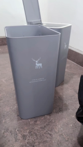 𝗨𝗥𝗕𝗔𝗡𝗛𝗢𝗠𝗘𝗦 10L / 15L Rectangular Trash Bin with Lid | Slim Space-Saving Garbage Bin for Kitchen Bathroom Toilet | Modern Waste Basket Dustbin for Home Office Use | Push or Flip Lid Rubbish Container | Plastic Trash Can with Cover