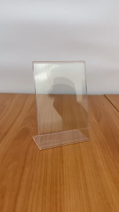 WJS - Tempat Brosur A6 Potrait Tipe L Akrilik / Tent Holder / Tent Card Stand Display