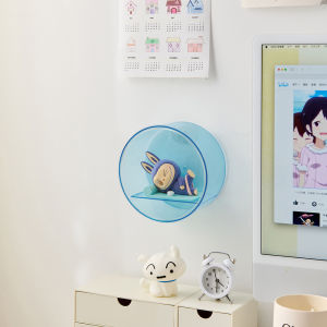 Wall Mounted Blind Box Storage Box Round Figure Display Case Dust Proof Figurines Cabinet Shelf Clear Showcase Organizer Box