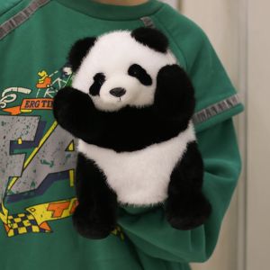 Plush Panda Bear Hand Puppet Toy Birthday Gift Doll Simulation Mink Fur Soft Stuffed Toy for Children And Adults