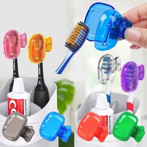 2/4Pcs Travel Toothbrush Toothbrush Protector Cap Brush Pod Case Portable Plastic Clip for Home Travel Camping School Busines