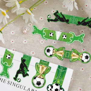 4pcs Football Magnetic Bookmarks Sports Football Bookmarks Book Marker Clip Planner Bookmark Clip Magnetic Page Markers