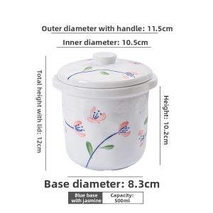 SONGQINGYAO | Glazed Ceramic Water Bath Birds Nest Special Cooking Pot