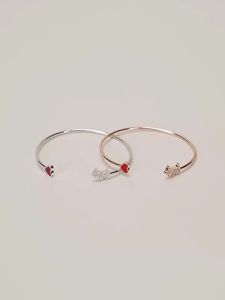 AGATHA | Pure Silver Heart Dog Bracelet