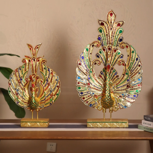 ศิลปะแกะสลักไม้ไทยเอเชียตะวันออกเฉียงใต้ลมทองนกยูงตกแต่งโรงแรมคาเฟ่ห้องนั่งเล่นตกแต่ง