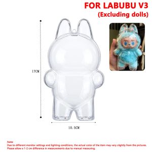 Transparent Protective Cover For Labubu Monster Toy Elf Doll Cover Storage Box Cute Elf Plushie Display Cover for Party Dolls
