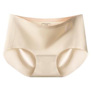 MiiOW | MiiOW Ice Silk Seamless Womens Underwear 2024 New Thin Mulberry Silk Antibacterial Crotch Less Girls Mid High Waist Shorts