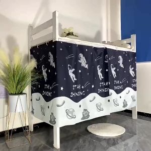 Dorm Home Bed Curtains Blackout Students Bed Curtain Shading Breathable Dustproof Sleeper Bed Curtain Printed Shade