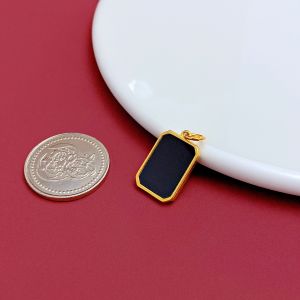 สร้อยคอจี้ล็อคแม่ทิพย์สีทองเหลืองดิบ DIY สำหรับทำเครื่องประดับ โซ่รัดข้อมือ จี้ลูกแพร์ไม่มีปัญหา จี้ลูกปัดทองเหลือง ดีไซน์เก๋ไก๋และเรียบง่าย