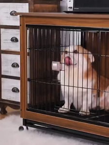 Dog Cage Wooden Pet Small Dog Teddy Medium Dog Shiba Inu Fence Home indoor with Toilet Separated