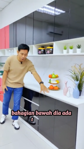 FREE INSTALLATION & DELIVERY!! KENZZO : Water Proof High Gloss Kitchen base Cabinet with Gloss Surface/Fella /kitchen cabinet