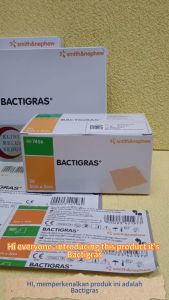 Bactigras Smith & Nephew 10X10CM 5X5CM 15X20CM Acetate Tulle Gras Dressing SN S&N bactigrass Chlorhexidine Paraffin 樂輝殺菌油性紗布 7461 7457 7456 86300401 86300403