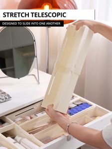 Cabinet Storage Panty Organizer Multifunctional Storage Box Extendable Drawer Rack Plastic Household Organizer