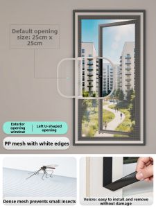 SPORUNTAMED | Insect-Resistant Invisible Adhesive Screen Mesh Window Door