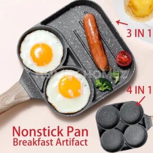 不粘锅多功能煎蛋锅早餐锅 Non-Stick Fried Egg Pan Multi-Purpose Frying Pan Breakfast Maker Burger Pan Pancake Maker Pan Telur Omelette