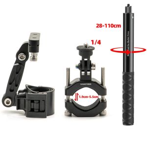 Bicycle Handlebar Metal Mount Bracket For Insta360 X5 X4 X3 One X2 X / GoPro / DJI Action Camera Aluminum alloy 3rd Person View Selfie Stick Bike Accessory