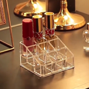Kotak Penyimpanan Gincu 40 Grid Lipstick Holder Acrylic Makeup Storage Box Cosmetic Organizer Nail Polish Kotak Kotak Penyimpan Gincu Lutsinar
