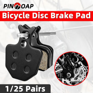 PINMOAP 1/25 Pairs Bicycle Disc Brake Pads MTB Bike Brake Pad Replacement Durable Quiet Stopping Pads Fit Mountain Road Cycling
