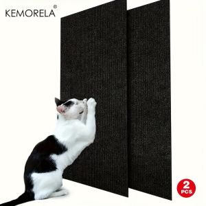 KEMORELA 2pcs Cat Scratch Mats Self-Adhesive Replacement Cat Scratching Mats Cat Wall Furniture Protector Wear Resistant Cat Mat