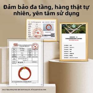 HUAKAIYUNDUO | Dây Chuyền Tay Đá Mã Não Nanhong Persimmon Đỏ Toàn Phần