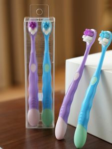 Two-Piece Set Childrens Toothbrush Infant Non Slip Soft Fur Baby Toothbrush Baby Soft Soft Soft Toothbrush Good Grip