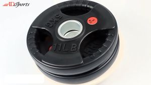 ADSports 25KG Rubber Coated Olympic Weight Plates Dumbbell Inner Layer With Solid Cast Iron Fit Olympic Barbell Pemberat Latihan