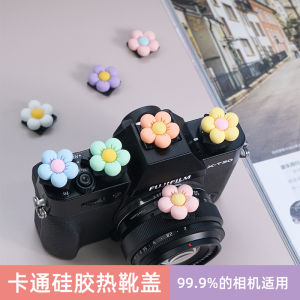 Cute Cartoon Anime Hot Boot Cover with Small Flowers Dustproof Decorative Accessories for Canon R50 M6 M50 Nikon Z30 Z50 Sony A6000 Fujifilm XS10 Orange Cat Kurokos Basketeer Dango