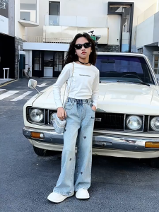 Baggy pants for 12 years old girl Korean Loose Maong Pants Denim Pants Trouser for Girl Baggy Jeans for Kids Pants