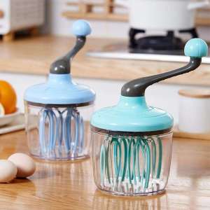 Manual Kitchen Egg Beater Cream Whisk Baking Foam Maker Hand Crank Egg Whisk for Home Use And Cake Shops