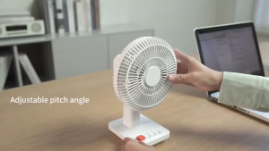 Desk Fan Rechargeable Electric Fan Inverter Desktop Fan Oscillating Table Fan USB Fan Auto Shaking Head 4 Speed Portable